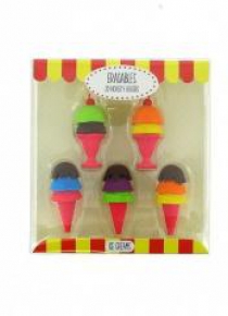Gumki do mazania - zestaw lody
