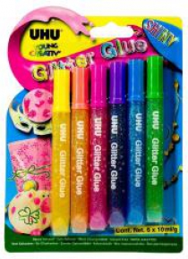 Klej brokatowy Creative Glitter 6 kolorów UHU