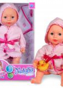 Lalka Natalia bobas do kąpieli w szlafroku