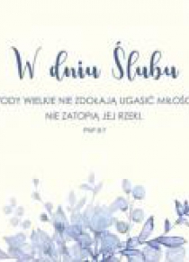 A Kartka Składana Ślub - Wody wielkie nie ugaszą