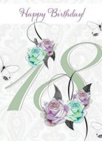 Karnet Swarovski kwadrat CL1618 Urodziny 18