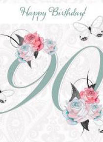 Karnet Swarovski kwadrat CL1690 Urodziny 90