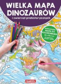 Wielka mapa dinozaurów i zwierząt prehistorycznych