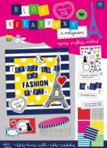 Blok kreatywny A4 z naklejkami Stripes&Dots