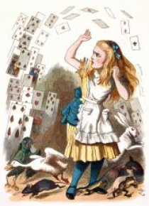 Karnet B6 z kopertą Alice and the Shower of Cards