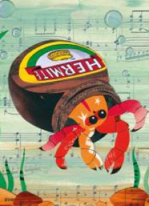 Karnet kwadrat z kopertą Hermite Crab