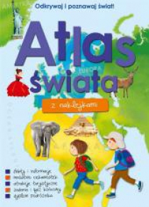 Atlas świata z naklejkami