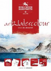 Blok akwarelowy artwatercolour A6 12 kartek 300G.