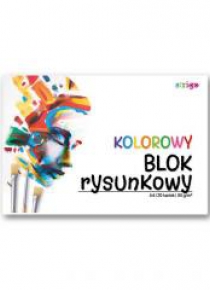 Blok rysunkowy kolorowy A4/20K (10szt) STRIGO