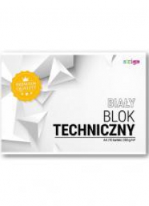 Blok techniczny biały Premium A4/10K (10szt)STRIGO