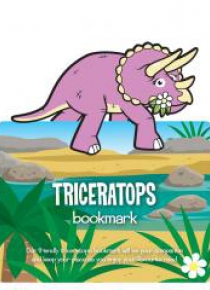 Zwierzęca zakładka do książki - Triceratops