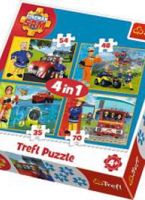 Puzzle 4w1 Strażak Sam Na ratunek TREFL
