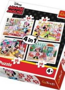 Puzzle 4w1 Minnie z przyjaciółmi TREFL