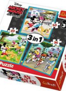 Puzzle 3w1 Myszka Miki z przyjaciółmi TREFL