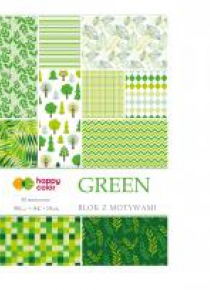 Blok z motywami Green A4/15K 80g HAPPY COLOR