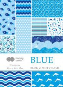 Blok z motywami Blue A4/15K 80g HAPPY COLOR