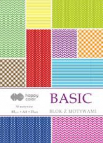 Blok z motywami Basic A4/15K 80g HAPPY COLOR