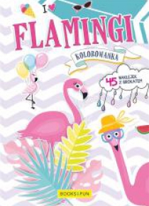 Kolorowanka z naklejkami - Flamingi