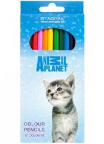 Kredki ołówkowe 12 kolorów Animal Planet Cute