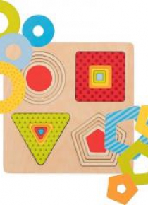 Puzzle warstwowe 4 kształty geometryczne