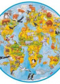 Puzzle XXL okrągłe Świat