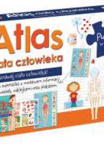 Pakiet Atlas ciała człowieka + mapa i puzzle