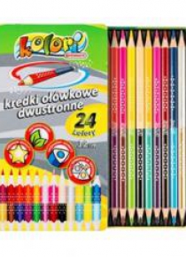 Kredki Premium Kolori dwustronne 24 kolory PENMATE