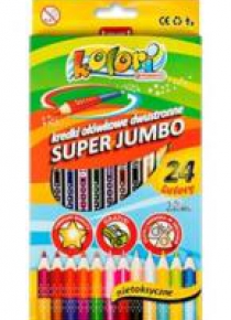 Kredki Premium Kolori Jumbo 24 kolory PENMATE