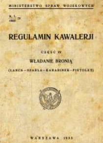 Regulamin kawalerii. Władanie bronią w.2019