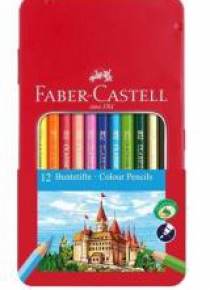 Kredki Zamek 12 kolorów op. metal. FABER CASTELL
