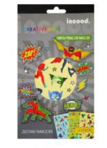 Zestaw naklejek Superhero 6 arkuszy