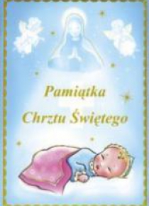 Pamiątka chrztu św. - niebieska