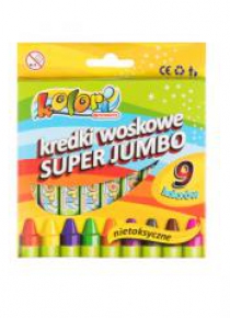 Kredki woskowe Super Jumbo 9 kolorów PENMATE