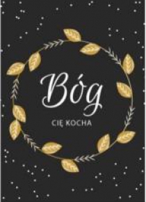A Kartka składana - Bóg Cię kocha, złocona