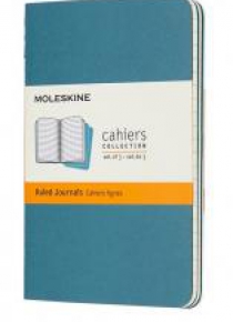 Zestaw 3 zeszytów Cahier Journals 9x14 linie blue