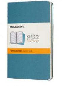 Zestaw 3 zeszytów Cahier Journals 9x14 gładki blue