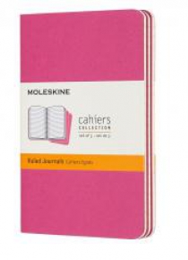 Zestaw 3 zeszytów Cahier Journals 9x14 linie pink