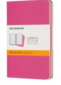 Zestaw 3 zeszytów Cahier Journals 9x14 gładki pink