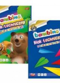 Blok techniczny kolorowy A4/10K (10szt) BAMBINO