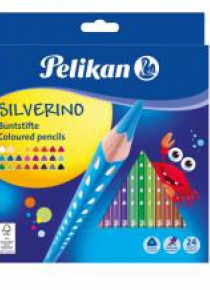 Kredki Silverino trójkątne 24 kolory