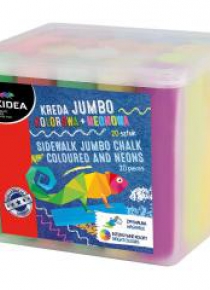 Kreda kolorowa + neonowa Jumbo 20szt DERFORM