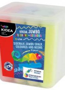 Kreda kolorowa + neonowa Jumbo 12szt DERFORM