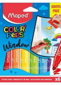 Flamastry do szyb Colorpeps Window 5 kolorów MAPED