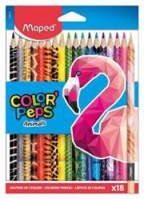 Kredki Colorpeps Animals 18 kolorów MAPED