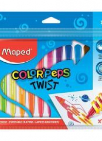 Kredki Twist świecowe wykręcane 12 kolorów MAPED