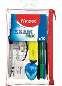 Zestaw w saszetce Exam 10 elementów MAPED