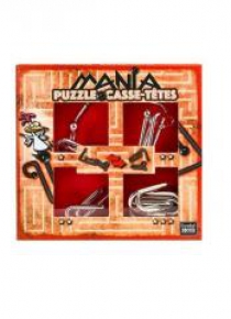 Łamigłówki metalowe 4 szt Puzzle mania czerwony G3