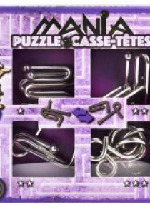 Łamigłówki metalowe 4 szt Puzzle mania fiolet G3