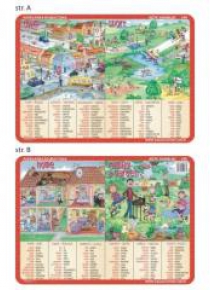 Podkładka edu. 038 - Town, sport, home, family