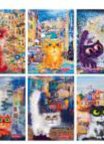 Zeszyt A4/32K kratka Crazy cats (10szt)